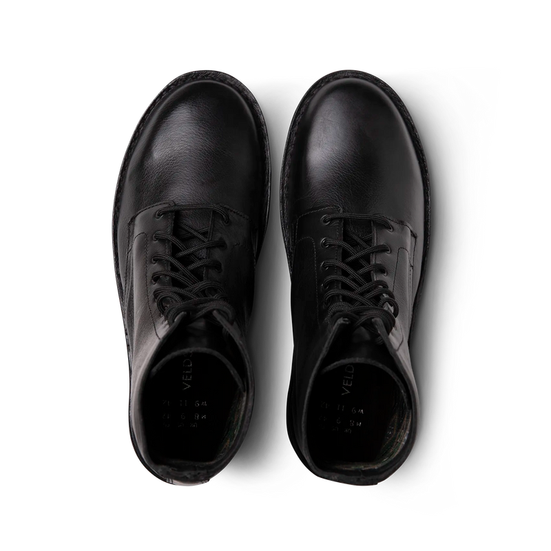 The Veldskoen MoveMe Ranger Boot (Black leather with Black sole)