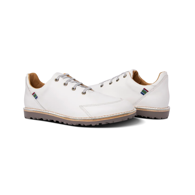 Veldskoen Loft Albatross Golf Shoe (White leather with Grey sole)