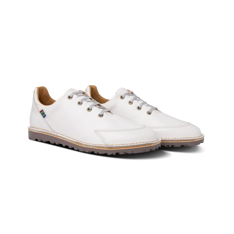 Veldskoen Loft Albatross Golf Shoe (White leather with Grey sole)